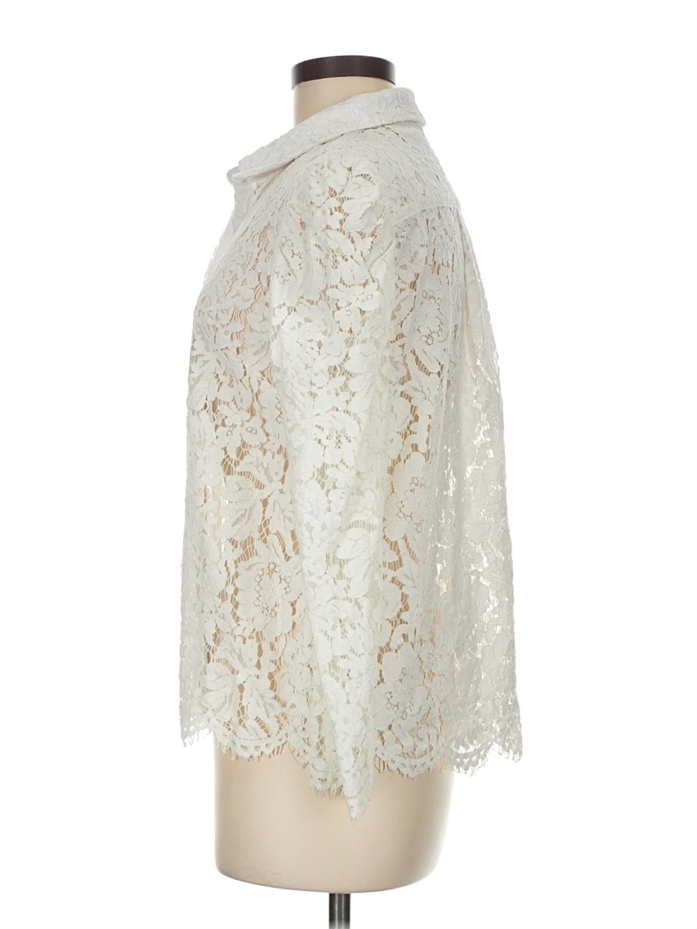 Generation Love Ivory Lace Button-Front Women's Blouse - Picture 4 of 7